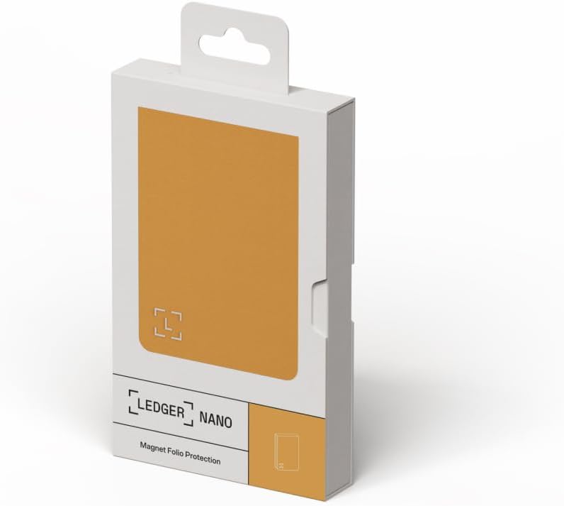 فوليو مغناطيسي Nano Gen5 لمحفظة العملات الرقمية مع شاشة تعمل باللمس (برتقالي بيتكوين)